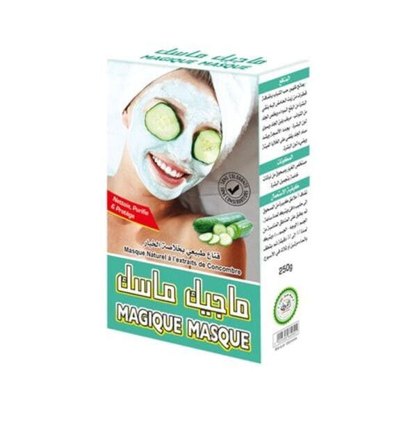 Magic mask with cucumber