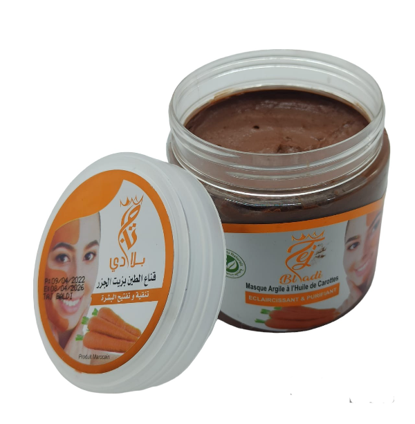 Mascarilla de arcilla con aceite de zanahoria